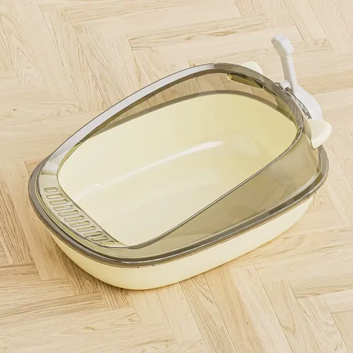 Grande litière pour chat entièrement fermée, toilette pour chat à capot anti-éclaboussures, bac à li