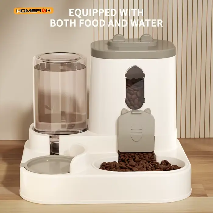 Distributeur d'eau et de nourriture pour chat 2 en 1
