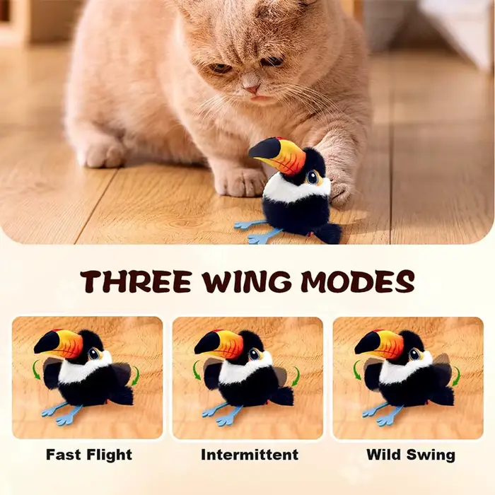 Jouet pour chat à battement oiseau 2026 jouets interactifs pour oiseaux volants