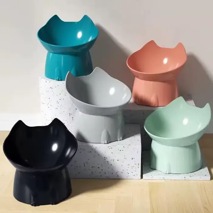 Nouveau bol pour chat avec longues oreilles et bol pour pieds hauts avec protection du cou