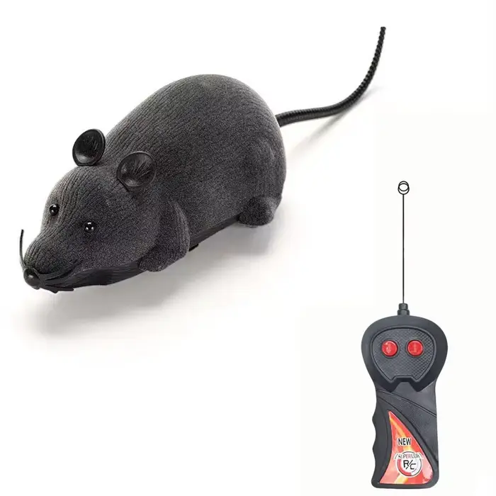 Souris robot amusante pour chat avec télécommande, souris multicolore sans fil, jouet interactif éle