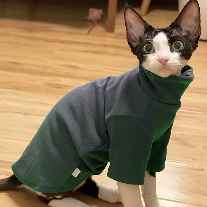 DUOMASUMI-Vêtements thermiques chauds auto-chauffants pour chat Sphynx, sous-vêtements sans poils, D