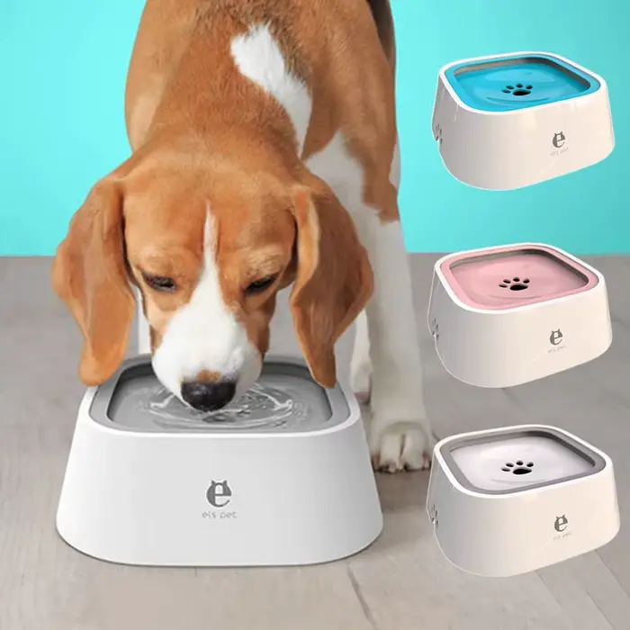 Bol d'eau potable pour chien, bol flottant à bouche Non mouillante pour chat sans déversement, distr
