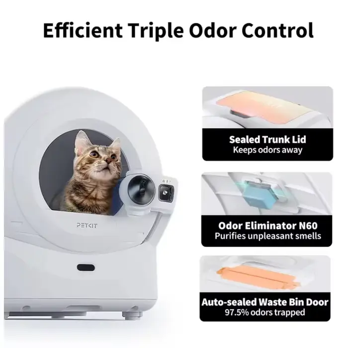 Bac à litière autonettoyant pour chats