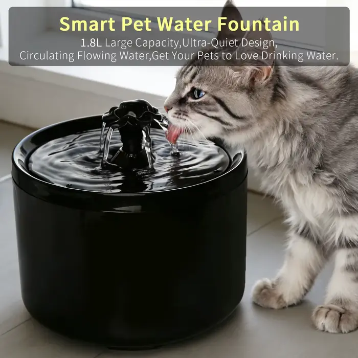 La fontaine à eau pour chat est un nouveau type de fontaine à eau pour animaux de compagnie avec cir