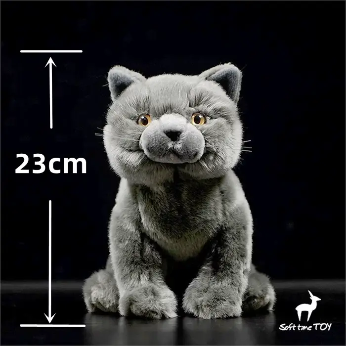 Jouet en peluche British Shorthair réaliste-animal en peluche chat britannique bleu réaliste, peluch