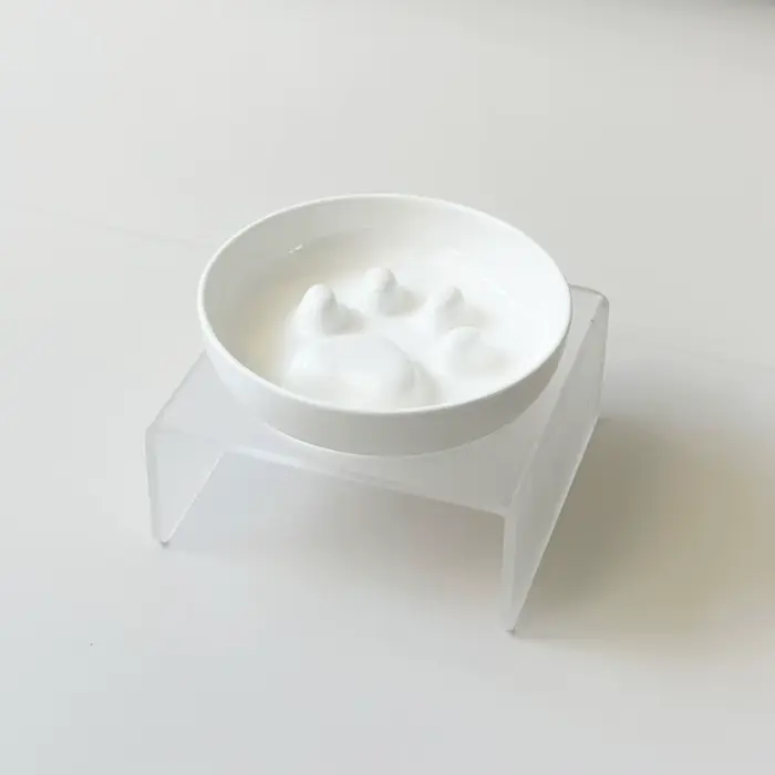 Bol à nourriture et à eau pour chat en céramique