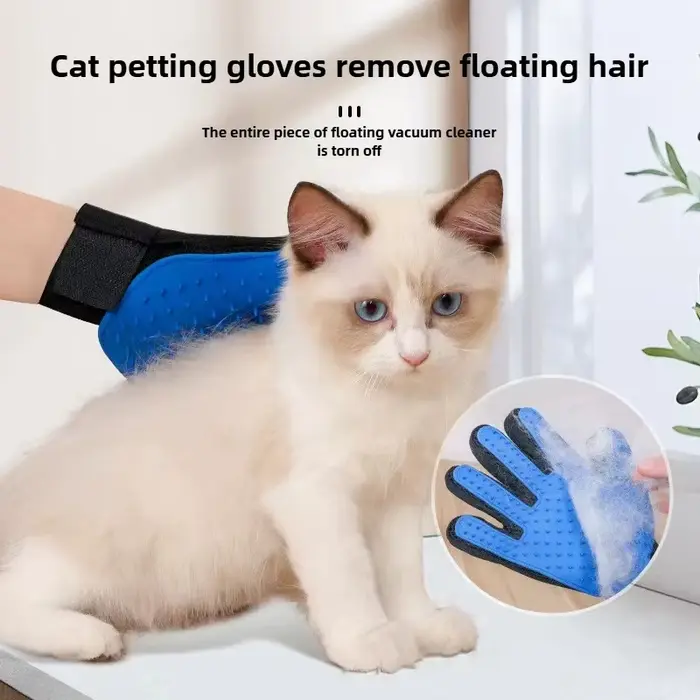 Gant de toilettage pour chat, brosse de bain pour animaux, brosse de massage pour l'élimination des poils de chat, poils doux, fournitures de toilettage et de nettoyage pour animaux