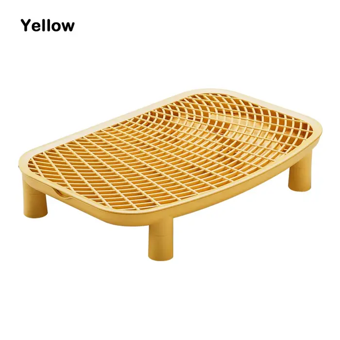 Tapis de litière pour chat en plastique anti-éparagement, surélevé, multi-couleurs, double couche, p