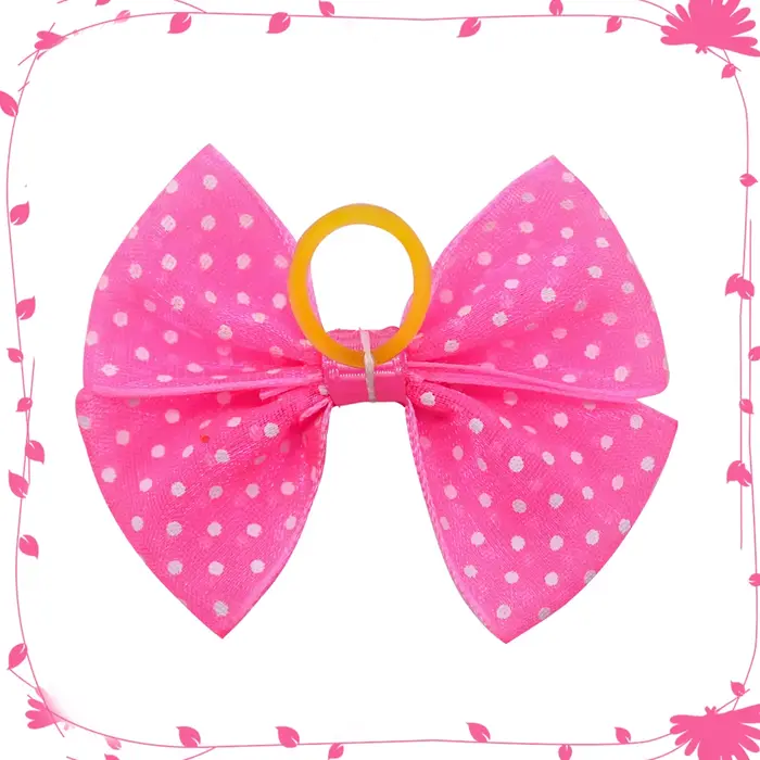40 pièces dentelle chiens cheveux arcs avec points chien cheveux élastiques coloré toilettage chien 