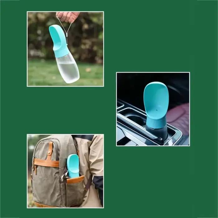 VELIF-Bouteille d'eau portable pour chiens 500 ml, design anti-fuite avec joint en silicone, idéale 