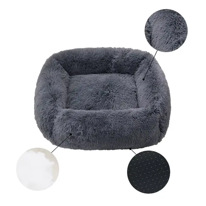 Mir en peluche pour animaux de compagnie, lit pour chien, canapé moelleux, grands paniers, petit, gr