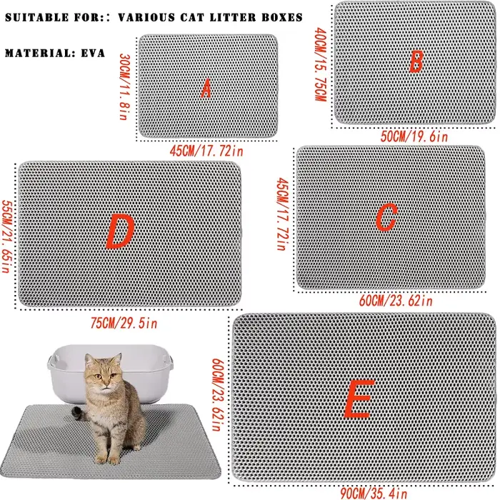 Tapis de litière pour chat grande taille