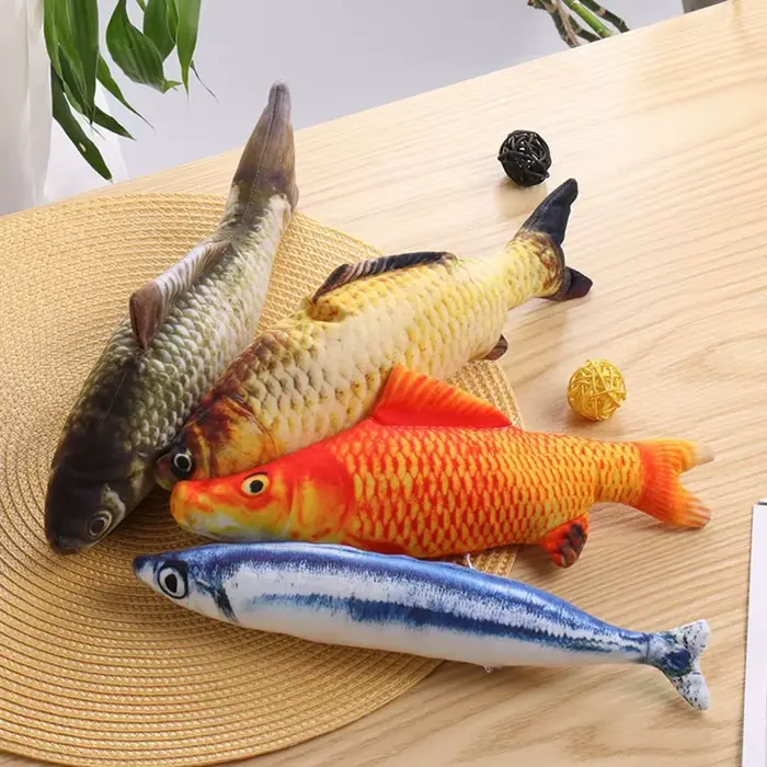Offre spéciale de jouets taquins pour chats, simulation de poisson, jouets en peluche à mâcher pour