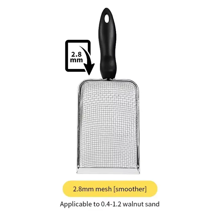 Pelle à litière pour chat en acier inoxydable, pelle à substrat de sable pour reptiles, nettoyage de