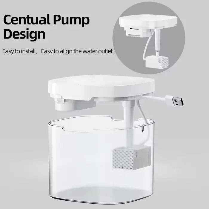 ROJECO-Pompe à Eau pour Fontaine à Eau Transparente pour Chat, Distributeur d'Eau pour Animal de Com