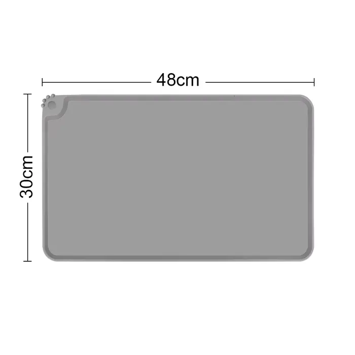 Support pour 3 bols à chat, structure en fer, distributeur de nourriture surélevé, tapis en silicone