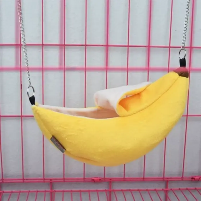 Animaux conception animal de compagnie banane Hamster Rat hamac Cage maison nid Hamster maison chaud