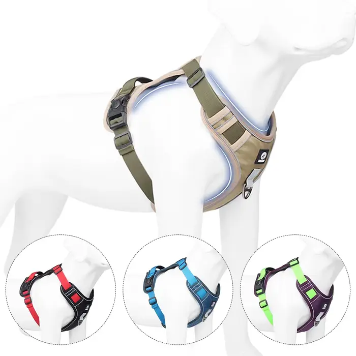 Harnais à dégagement rapide pour chien, gilet en Nylon, respirant, réglable, pour animaux de compagn
