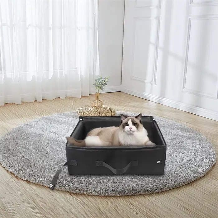 Bac à litière pliable pour chat en plein air