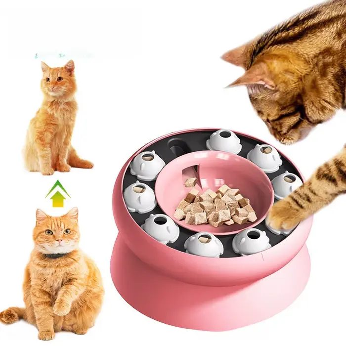 Jouets pour chats, bol à alimentation lente interactif