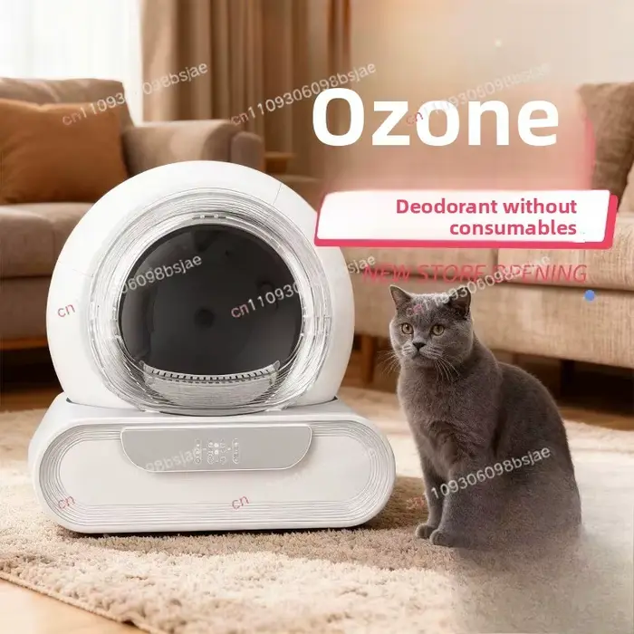 Bac à litière intelligent pour chat de 65L, toilette automatique pour chat, bac à litière électrique