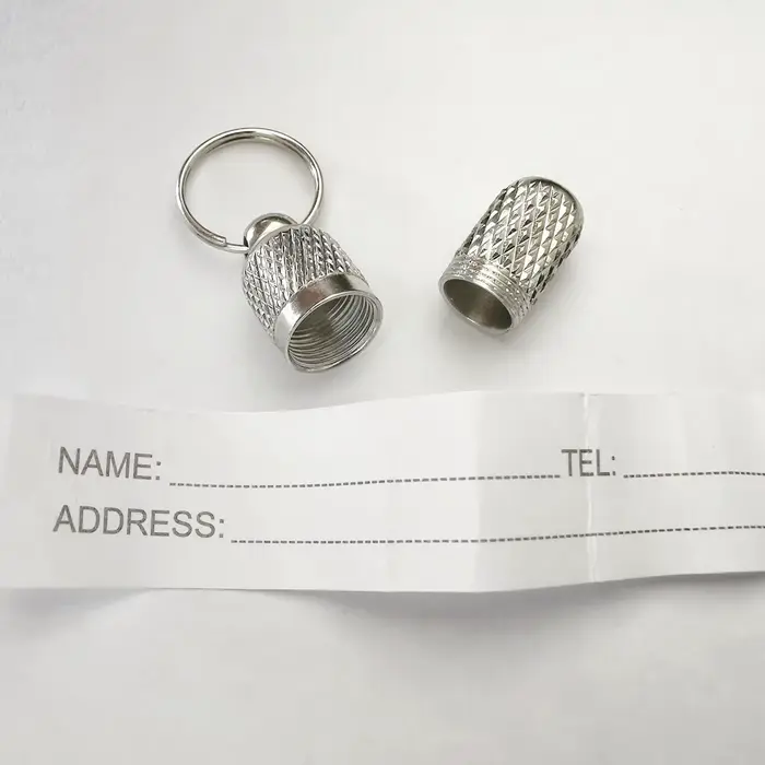 Tube de rangement pour chien et chat, étiquette d'adresse Anti-perte, nom d'animal de compagnie, éti