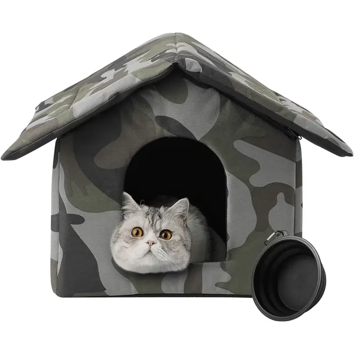 Maison d'extérieur pliable pour chat