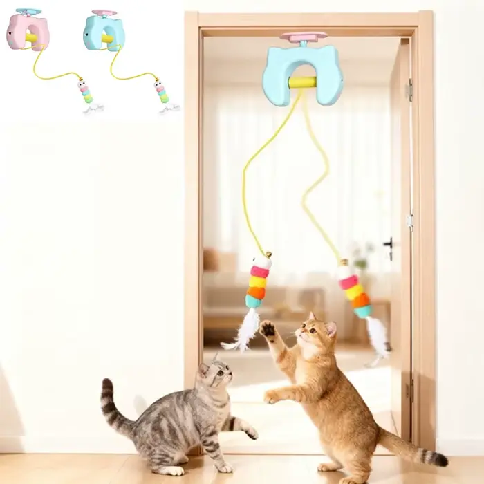 Jouet électrique pour chat avec 2 cordes