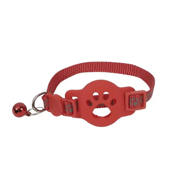 Collier de sécurité pour chat avec boucle, bandes réfléchissantes, réglable pour AirTag, étanche, an