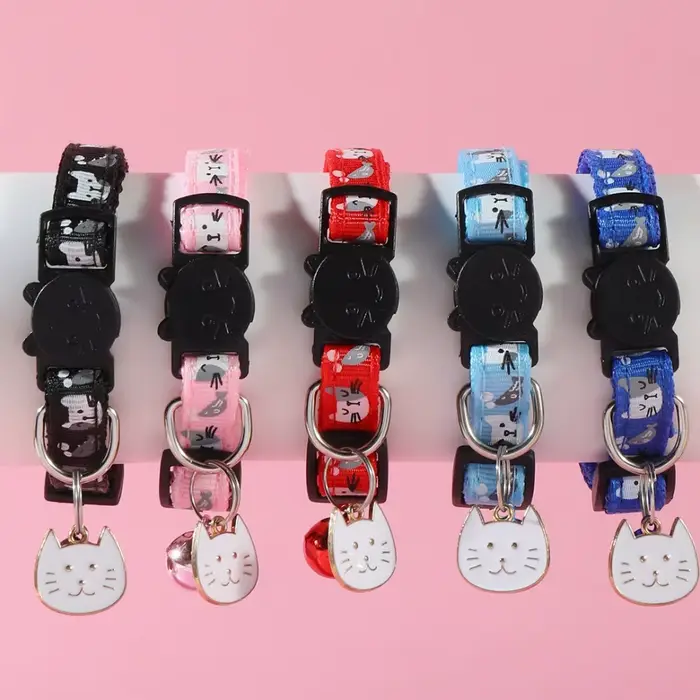 Collier réglable pour chat avec boucle de sécurité
