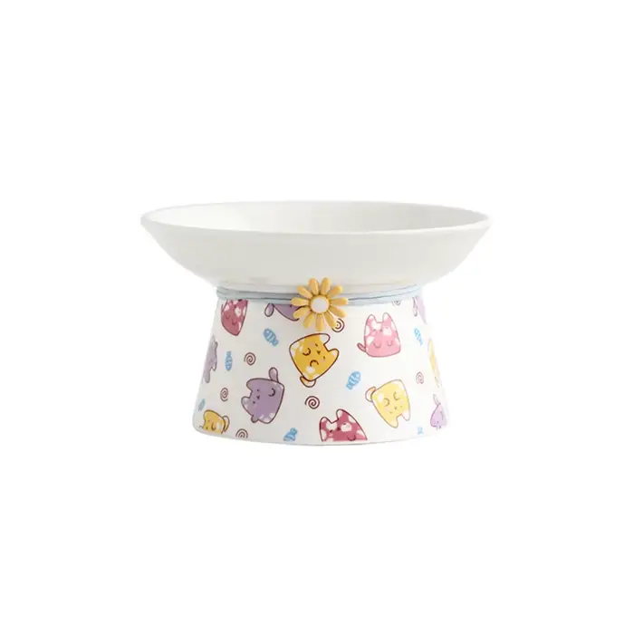 Bol en céramique Anti-coup pour chat, créatif et mignon, bassin d'alimentation pour chien, grande ca