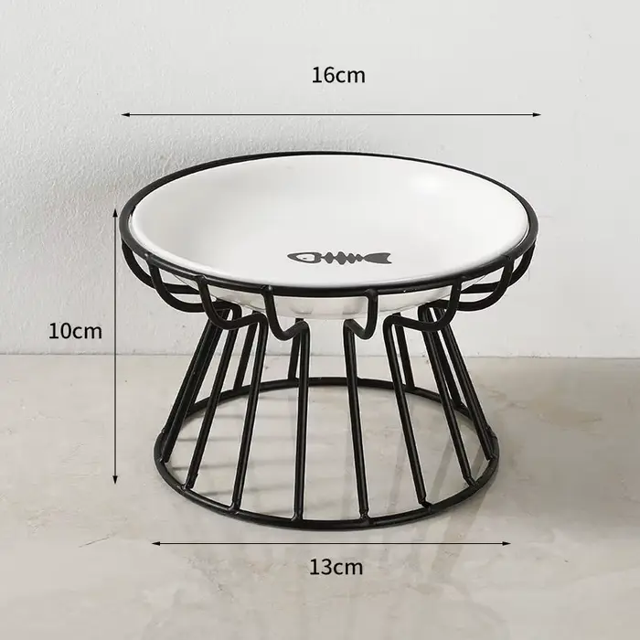Bol en céramique surélevé pour animaux de compagnie, friandises pour chats et chiens, fournitures d'