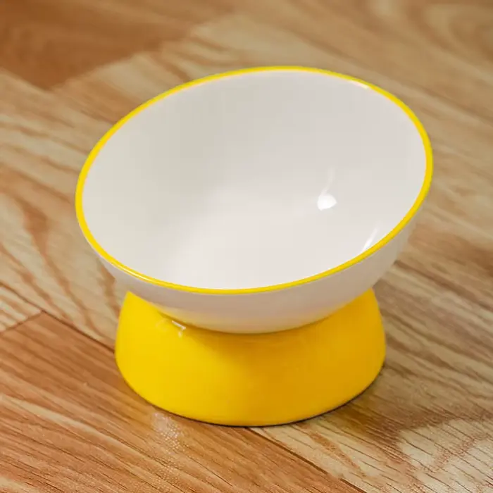 Bol pour chat 1 pièce, bol de nourriture incliné en céramique pour chat, bol d'eau pour la Protectio