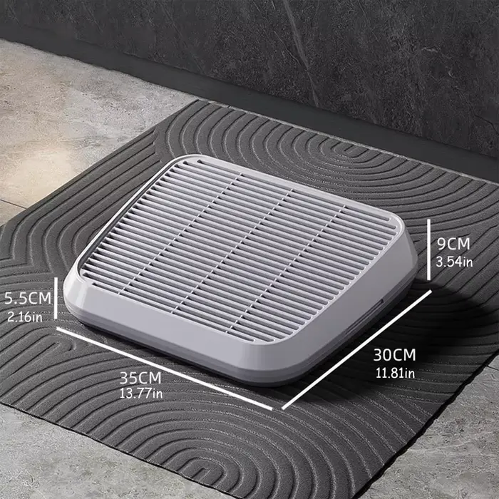 Rampe de récupération de litière pour chat, double couche, avec plateau de nettoyage des pattes et m