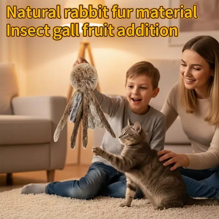Jouets pour chats en fausse fourrure de lapin douce