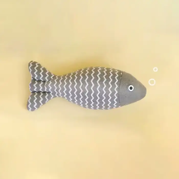 Jouet pour chat en peluche, simulation de poisson, pour chaton, à mâcher, anti-stress, pour l'auto-e