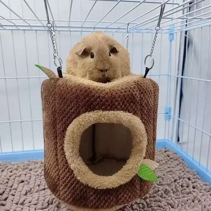 Lit suspendu chaud pour hamster en forme de souche d'arbre