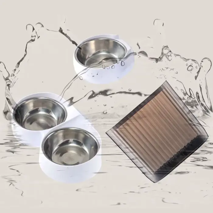 Mangeoire automatique intelligente avec caméra pour animaux de compagnie, double bols, distributeur 