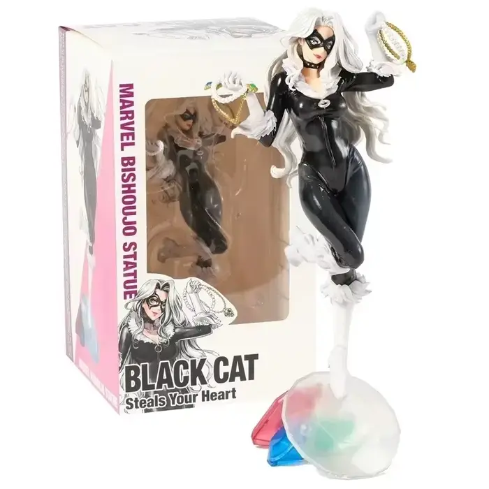 Chat noir 25 cm Bishoujo PVC figurine modèle à collectionner jouet pour décoration de bureau cadeau 