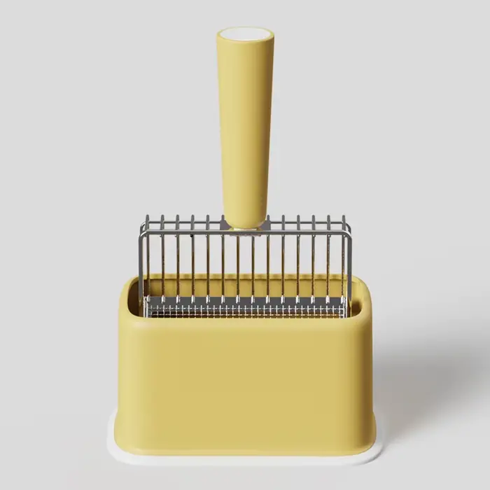 Ensemble de cuillères à litière pour chat, boîte à litière à tamisage à Long manche avec support, pe