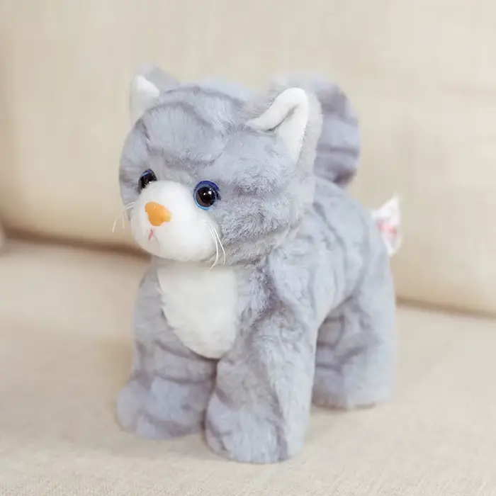 Jouet en peluche chat en peluche de 20cm, Simulation de cheveux courts américains, chat mignon ginge