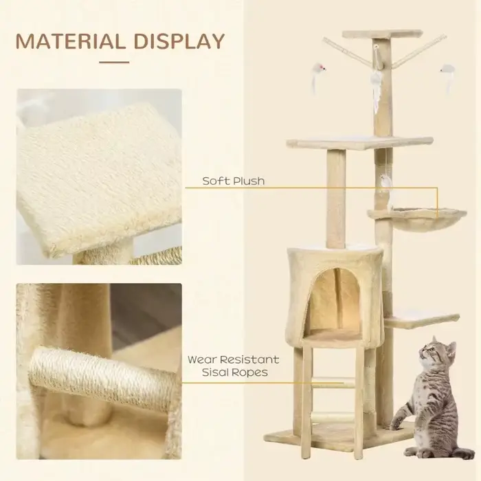 Arbre à chat adapté aux jouets pour animaux de compagnie