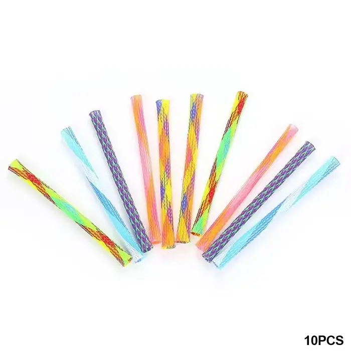 10 jouets de printemps pour chat, bâton librement pliable en forme de ressort multicolore pour chato