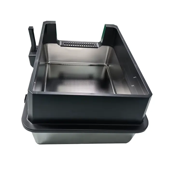 Bac à litière en acier inoxydable XXXL, bac à litière extra large en métal de 28 "de x 20" de largeu