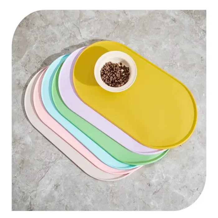 Tapis d'alimentation pour chat avec design antidérapant et imperméable