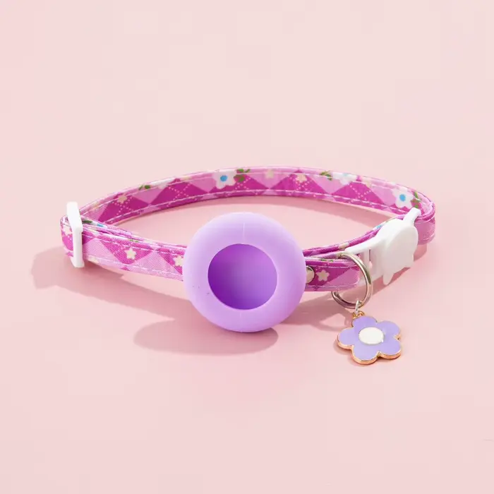 Collier de sécurité réglable pour chat avec support Apple Air Tag