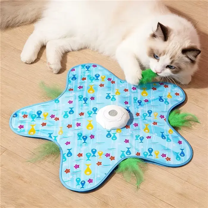 Jouet interactif électrique pour chat : tourne-disque sonore