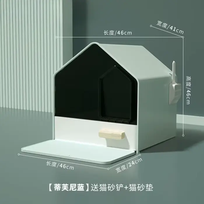 Toilettes pour chat, tiroir entièrement fermé, bac à litière pour chat, bac à sable de grande taille