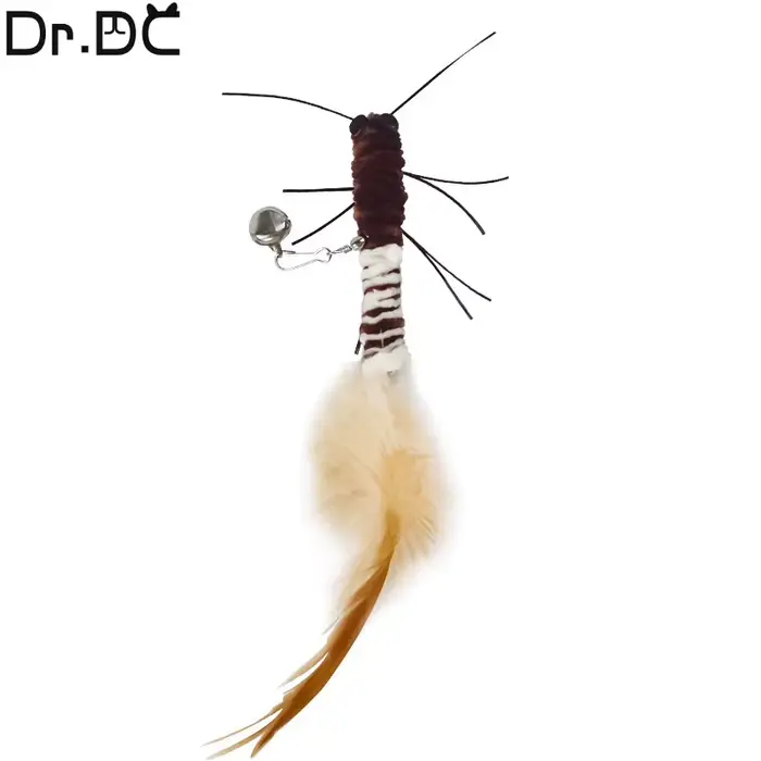 Dr.DC taquin chat bâton tête avec ou sans fil bâton libellule plume chat fournitures interactif amus